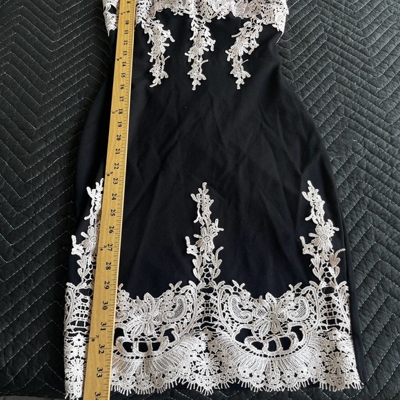 Haute Monde Dress Womens Small Black Dripping Lace Crochet Detail - Picture 11 of 12